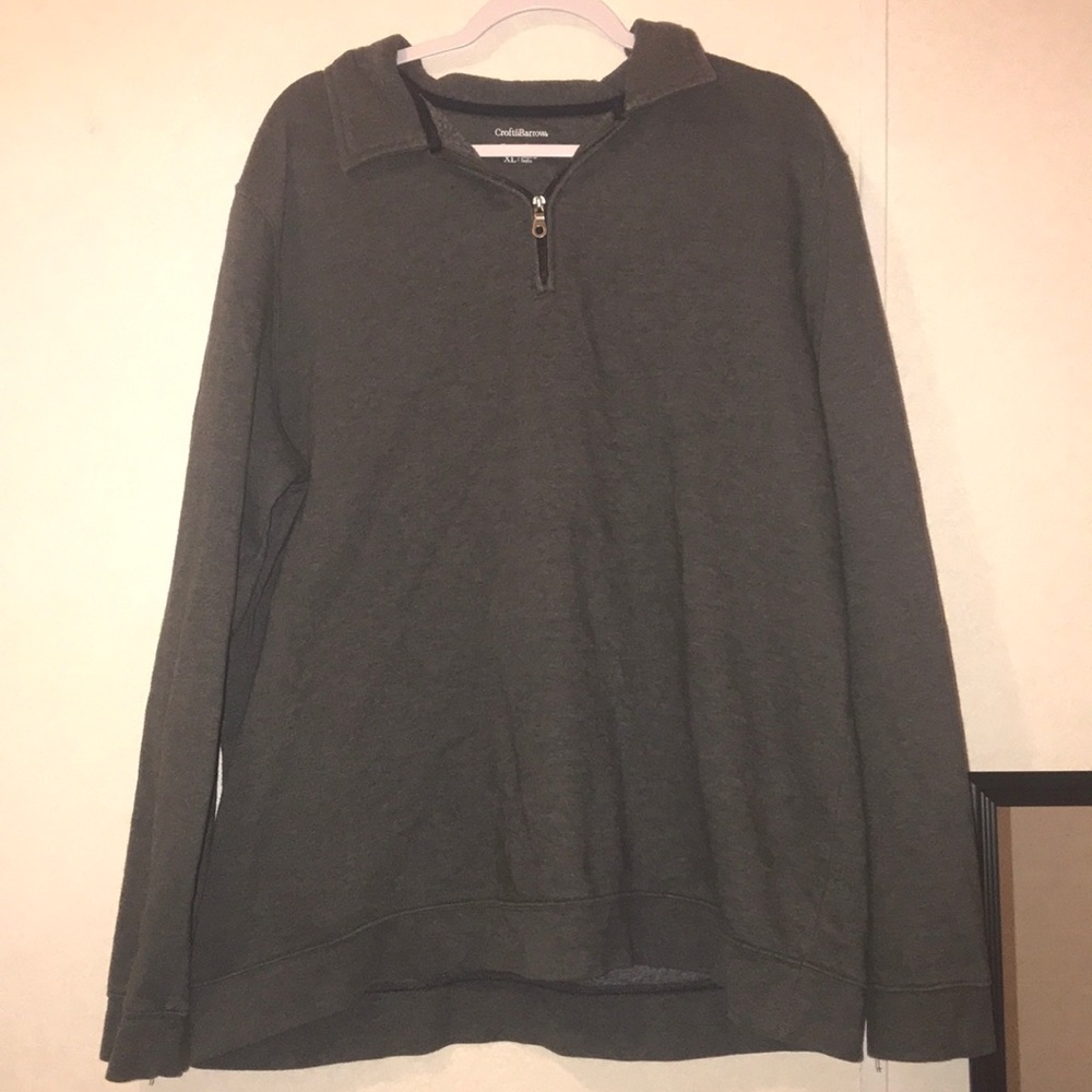 Soft gray quarter-zip by Croft&Barrow